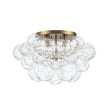 Load image into Gallery viewer, LightFixturesUSA - Cluster Sculpture Glass Bubble Round Semi Flush Chandelier - Chandelier - Brass -
