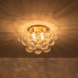 Load image into Gallery viewer, LightFixturesUSA - Cluster Sculpture Glass Bubble Round Semi Flush Chandelier - Chandelier - Brass -