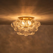 Load image into Gallery viewer, LightFixturesUSA - Cluster Sculpture Glass Bubble Round Semi Flush Chandelier - Chandelier - Brass -