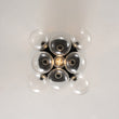 Load image into Gallery viewer, LightFixturesUSA - Cluster Seeded Glass Globe Bubble Round Semi Flush Mount - Ceiling Light - Black -