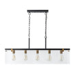 Load image into Gallery viewer, LightFixturesUSA - Contemporary Clear Glass Rectangular Cage Island Chandelier - Chandelier - 37 in -