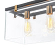 Load image into Gallery viewer, LightFixturesUSA - Contemporary Clear Glass Rectangular Cage Island Chandelier - Chandelier - 37 in -