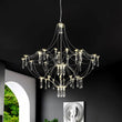 Load image into Gallery viewer, LightFixturesUSA - Contemporary Glam Starry Geometric LED Crystal Chandelier - Chandelier - Chrome -
