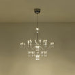 Load image into Gallery viewer, LightFixturesUSA - Contemporary Glam Starry Geometric LED Crystal Chandelier - Chandelier - Chrome -
