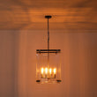 Load image into Gallery viewer, LightFixturesUSA - Contemporary Glass Wide Square Lantern Pendant Chandelier - Chandelier - 15.7in -