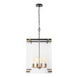 Load image into Gallery viewer, LightFixturesUSA - Contemporary Glass Wide Square Lantern Pendant Chandelier - Chandelier - 15.7in -