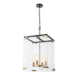 Load image into Gallery viewer, LightFixturesUSA - Contemporary Glass Wide Square Lantern Pendant Chandelier - Chandelier - 15.7in -