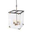 Load image into Gallery viewer, LightFixturesUSA - Contemporary Glass Wide Square Lantern Pendant Chandelier - Chandelier - 15.7in -