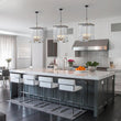 Load image into Gallery viewer, LightFixturesUSA - Contemporary Glass Wide Square Lantern Pendant Chandelier - Chandelier - 15.7in -
