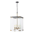 Load image into Gallery viewer, LightFixturesUSA - Contemporary Glass Wide Square Lantern Pendant Chandelier - Chandelier - 15.7in -