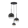 Load image into Gallery viewer, LightFixturesUSA - Contemporary Polished Gradual Glass Globe 3 - Light Pendant - Chandelier - Gold Glass -