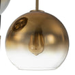 Load image into Gallery viewer, LightFixturesUSA - Contemporary Polished Gradual Glass Globe 3 - Light Pendant - Chandelier - Gold Glass -