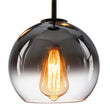 Load image into Gallery viewer, LightFixturesUSA - Contemporary Polished Gradual Glass Globe 3 - Light Pendant - Chandelier - Smoked Glass -