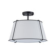 Load image into Gallery viewer, LightFixturesUSA - Contemporary Wide Linen Drum Brass Semi Flush Mount - Ceiling Light - 4 - Lt - Brass