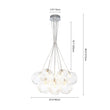 Load image into Gallery viewer, LightFixturesUSA - Dimmable Cluster Sculpture Texture Glass Globe Bubble Chandelier - Chandelier - Chrome -