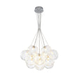 Load image into Gallery viewer, LightFixturesUSA - Dimmable Cluster Sculpture Texture Glass Globe Bubble Chandelier - Chandelier - Chrome -