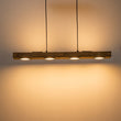 Load image into Gallery viewer, LightFixturesUSA - Dimmable LED Rustic Linear Oak Wood Kitchen Island Pendant - Chandelier - 6 - Lt -