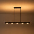 Load image into Gallery viewer, LightFixturesUSA - Dimmable LED Rustic Linear Oak Wood Kitchen Island Pendant - Chandelier - 7 - Lt -