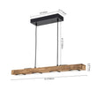 Load image into Gallery viewer, LightFixturesUSA - Dimmable LED Rustic Linear Oak Wood Kitchen Island Pendant - Chandelier - 7 - Lt -