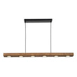Load image into Gallery viewer, LightFixturesUSA - Dimmable LED Rustic Linear Oak Wood Kitchen Island Pendant - Chandelier - 8 - Lt -