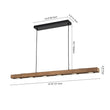 Load image into Gallery viewer, LightFixturesUSA - Dimmable LED Rustic Linear Oak Wood Kitchen Island Pendant - Chandelier - 8 - Lt -
