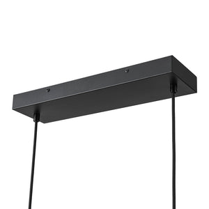 LightFixturesUSA - Dimmable LED Walnut Wood Grain Linear Island Chandelier - Chandelier - 42.9 in. -