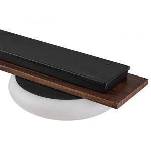 LightFixturesUSA - Dimmable LED Walnut Wood Grain Linear Island Chandelier - Chandelier - 42.9 in. -