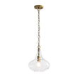 Load image into Gallery viewer, LightFixturesUSA - Farmhouse 1 - Light Hammered Glass Bell Kitchen Pendant Light - Pendant Light - Nickel -