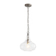 Load image into Gallery viewer, LightFixturesUSA - Farmhouse 1 - Light Hammered Glass Bell Kitchen Pendant Light - Pendant Light - Nickel -