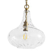 Load image into Gallery viewer, LightFixturesUSA - Farmhouse 1 - Light Hammered Glass Bell Kitchen Pendant Light - Pendant Light - Nickel -