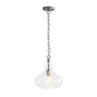 Load image into Gallery viewer, LightFixturesUSA - Farmhouse 1 - Light Hammered Glass Bell Kitchen Pendant Light - Pendant Light - Nickel -