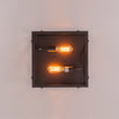 Load image into Gallery viewer, LightFixturesUSA - Farmhouse 2 - Light Oil Rubbed Bronze Cross Square Flush Mount - Ceiling Light - 14.2 in. -