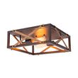 Load image into Gallery viewer, LightFixturesUSA - Farmhouse 2 - Light Oil Rubbed Bronze Cross Square Flush Mount - Ceiling Light - 14.2 in. -