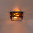 Load image into Gallery viewer, LightFixturesUSA - Farmhouse 2 - Light Oil Rubbed Bronze Cross Square Flush Mount - Ceiling Light - 14.2 in. -