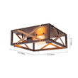 Load image into Gallery viewer, LightFixturesUSA - Farmhouse 2 - Light Oil Rubbed Bronze Cross Square Flush Mount - Ceiling Light - 14.2 in. -