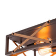 Load image into Gallery viewer, LightFixturesUSA - Farmhouse 2 - Light Oil Rubbed Bronze Cross Square Flush Mount - Ceiling Light - 14.2 in. -