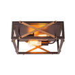 Load image into Gallery viewer, LightFixturesUSA - Farmhouse 2 - Light Oil Rubbed Bronze Cross Square Flush Mount - Ceiling Light - 14.2 in. -