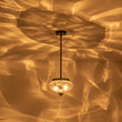Load image into Gallery viewer, LightFixturesUSA - Farmhouse 2 - light Round Hammered Glass Pendant Light - Pendant Light - Black (Exclusive Offer) -