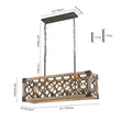 Load image into Gallery viewer, LightFixturesUSA - Farmhouse Antique Wooden Rectangle Box Linear Chandelier - Chandelier - Rustic -