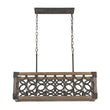 Load image into Gallery viewer, LightFixturesUSA - Farmhouse Antique Wooden Rectangle Box Linear Chandelier - Chandelier - Rustic -
