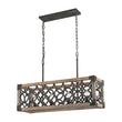 Load image into Gallery viewer, LightFixturesUSA - Farmhouse Antique Wooden Rectangle Box Linear Chandelier - Chandelier - Rustic -
