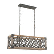 Load image into Gallery viewer, LightFixturesUSA - Farmhouse Antique Wooden Rectangle Box Linear Chandelier - Chandelier - Rustic -