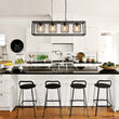 Load image into Gallery viewer, LightFixturesUSA - Farmhouse Black Rectangular Cage Linear Island Chandelier - Chandelier - Black -