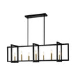 Load image into Gallery viewer, LightFixturesUSA - Farmhouse Candle Style Linear Rectangular Cage Island Chandelier - Chandelier - 47.2 in -
