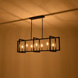 Load image into Gallery viewer, LightFixturesUSA - Farmhouse Candle Style Linear Rectangular Cage Island Chandelier - Chandelier - 47.2 in -