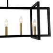 Load image into Gallery viewer, LightFixturesUSA - Farmhouse Candle Style Linear Rectangular Cage Island Chandelier - Chandelier - 47.2 in -