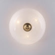 Load image into Gallery viewer, LightFixturesUSA - French 3 - Light White Clouded Glass Round Semi Flush Mount - Ceiling Light - Brass -