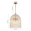 Load image into Gallery viewer, LightFixturesUSA-French Antique Brass Crystal Cage Chandelier-Chandelier-S/1-Lt-