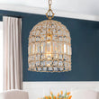 Load image into Gallery viewer, LightFixturesUSA - French Antique Brass Crystal Cage Chandelier - Chandelier - S/1 - Lt -