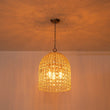 Load image into Gallery viewer, LightFixturesUSA-French Antique Brass Crystal Cage Chandelier-Chandelier-S/1-Lt-